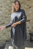 Skarsgard Asymmetric Knit Tunic Slate /24=